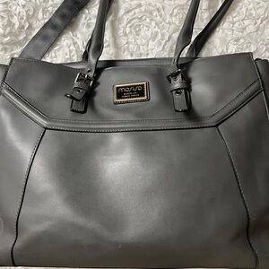 MOSISO 17 inch Women Laptop Tote Bag with Shockproof Compartment, Gray